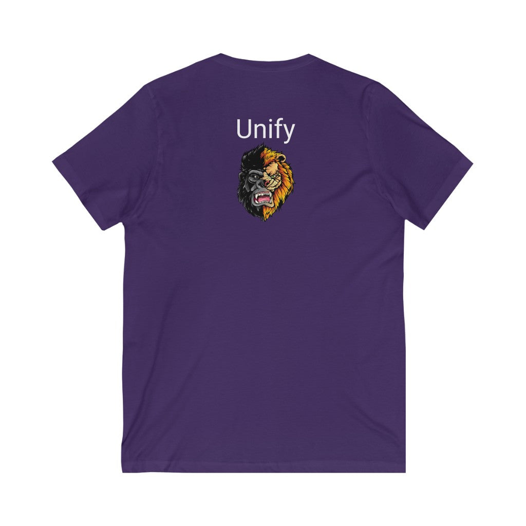 Unisex Jersey Short Sleeve V-Neck Tee
