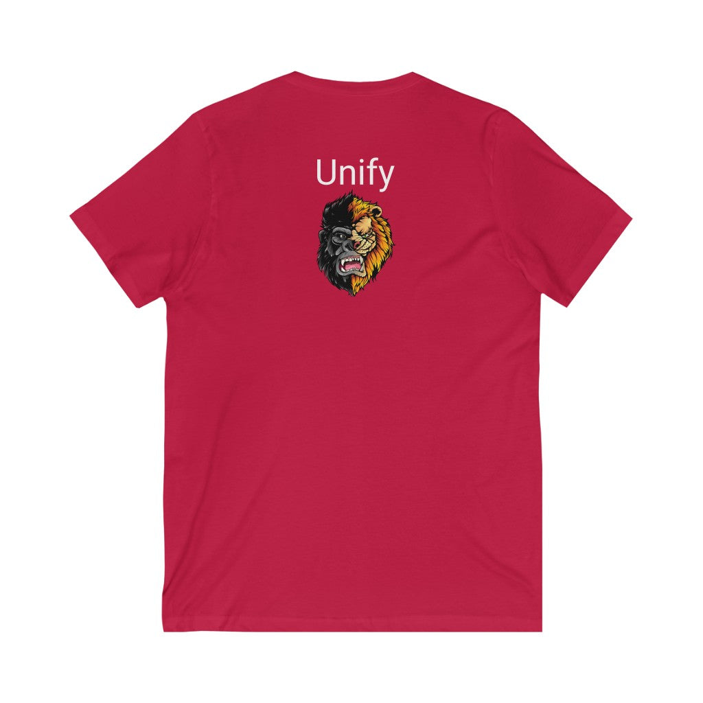 Unisex Jersey Short Sleeve V-Neck Tee