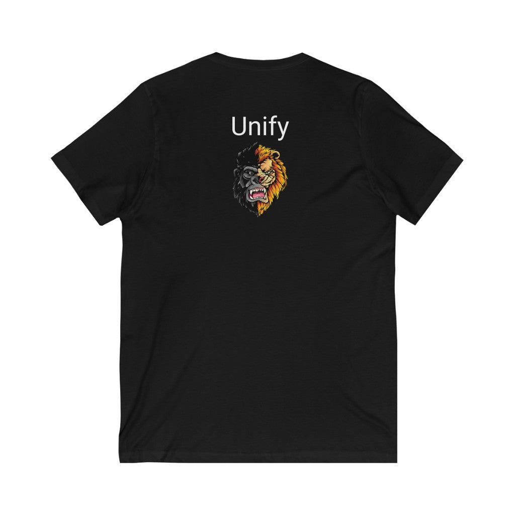 Unisex Jersey Short Sleeve V-Neck Tee